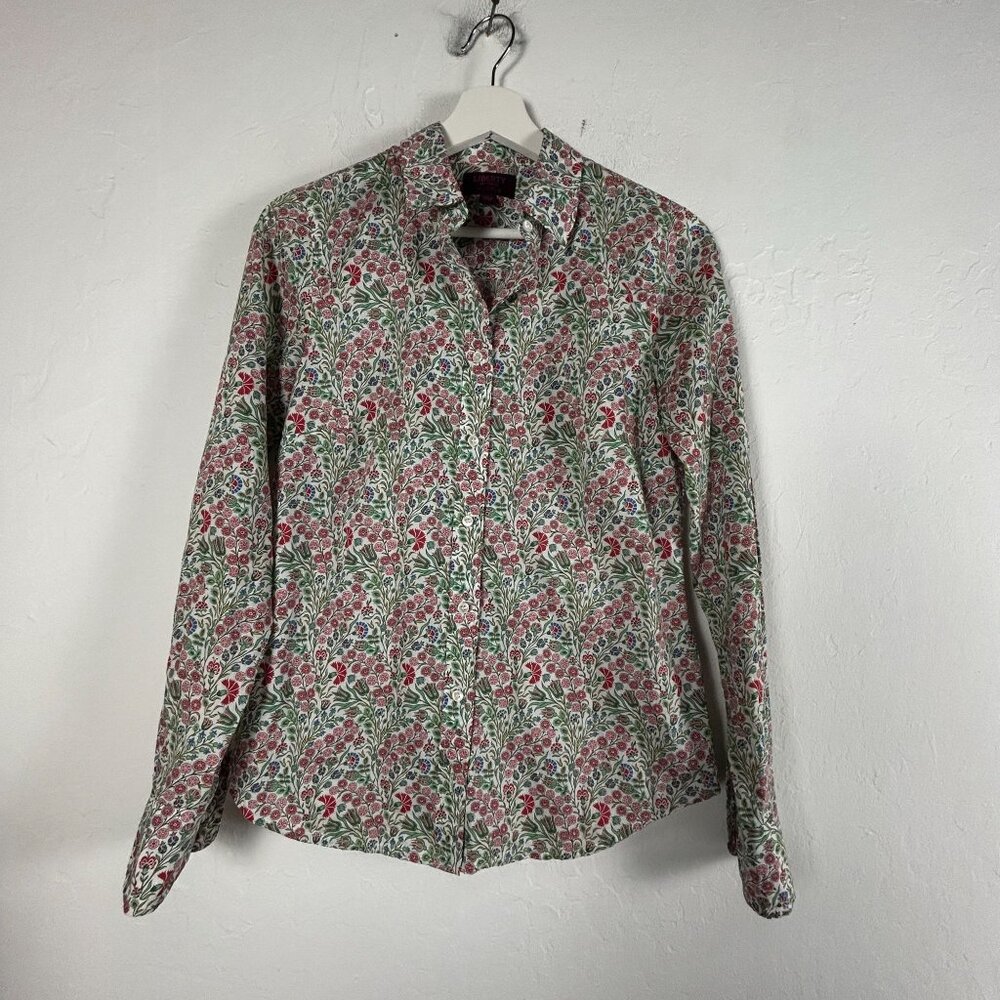 Liberty Art Fabrics For J.Crew Womens Floral Long Sleeve Button-Up Shirt Size 4
